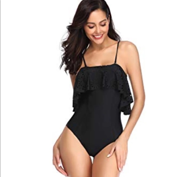 Small Black Of shoulders swimsuit - Picture 2 of 8